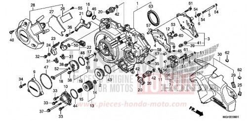 RIGHT CRANKCASE COVER (VFR1200XD) VFR1200XDC de 2012